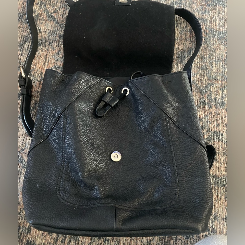 Sanctuary Black Leather Backpack Purse 100% Leather - Picture 5 of 9